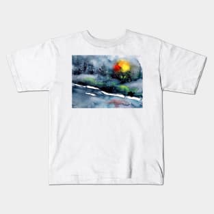 Wintertime landscape cd Kids T-Shirt